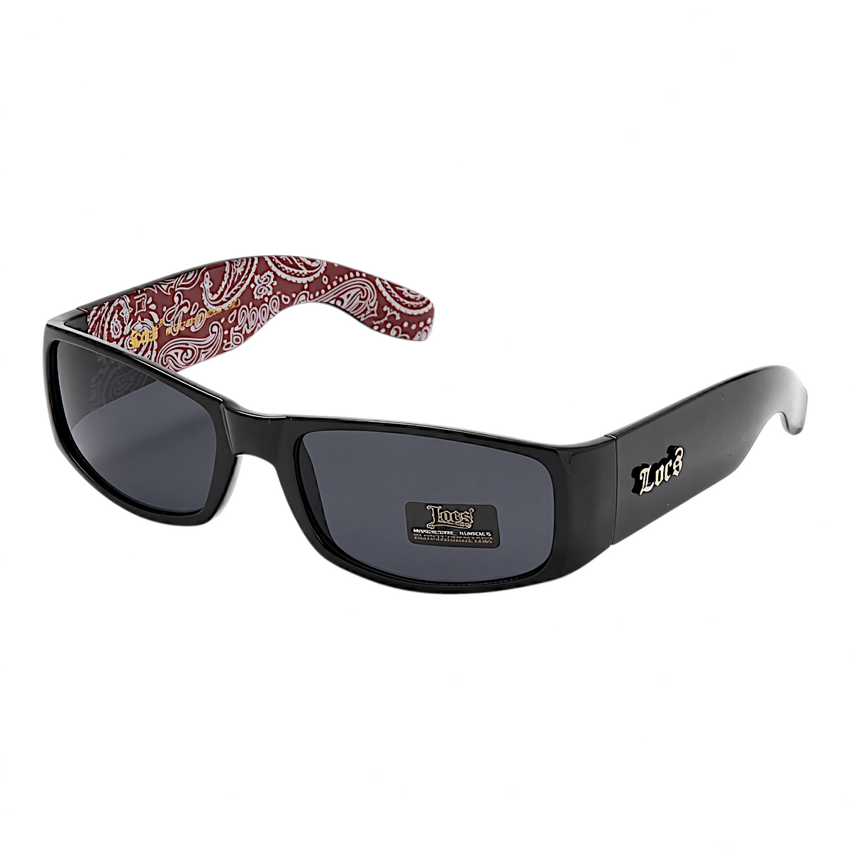 ロークスハードコアシェイド91263 BANDANA【LOCS HARDCORE SHADES】ブラック/バンダナレッド