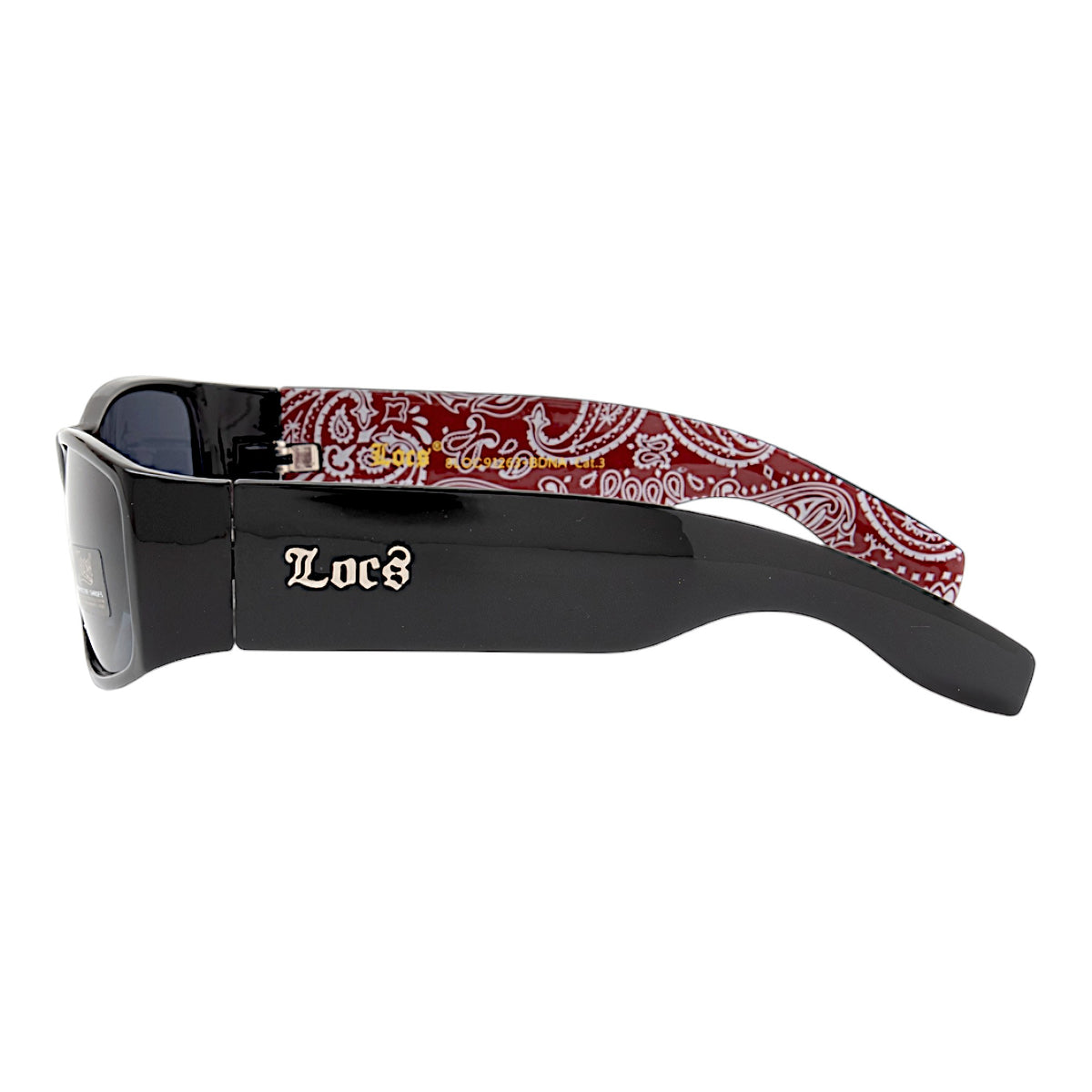 ロークスハードコアシェイド91263 BANDANA【LOCS HARDCORE SHADES】ブラック/バンダナレッド