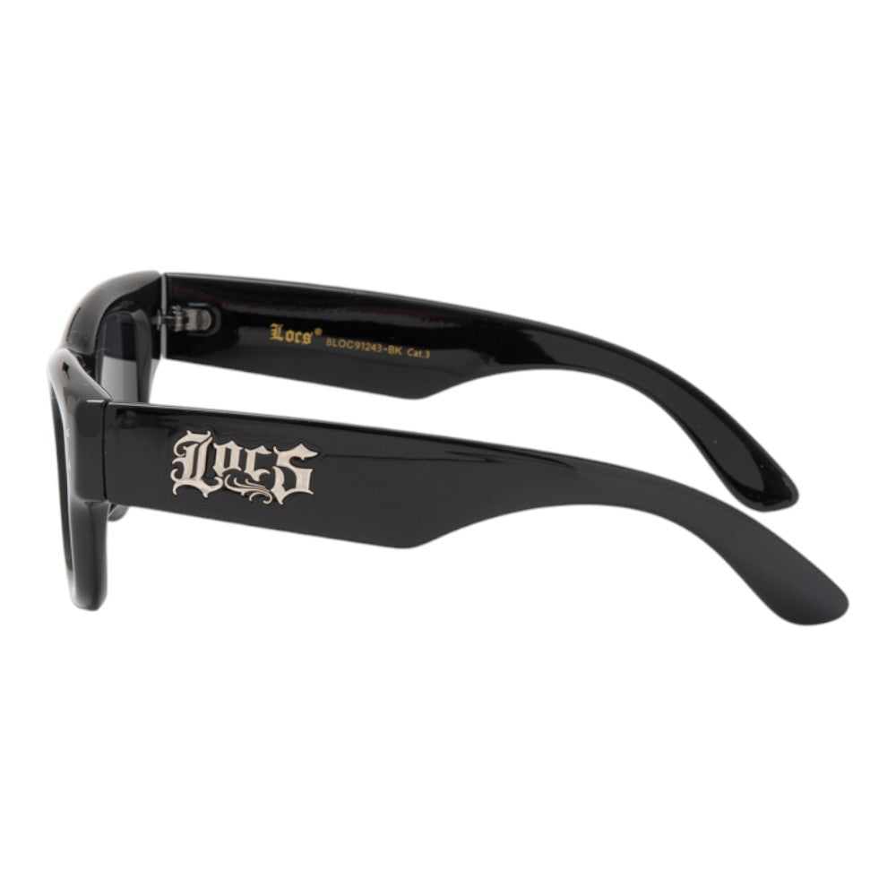 ロークスハードコアシェイド91243【LOCS HARDCORE SHADES】シルバーロゴ